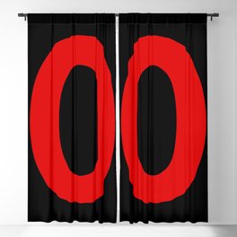 Number 0 (Red & Black) Blackout Curtain