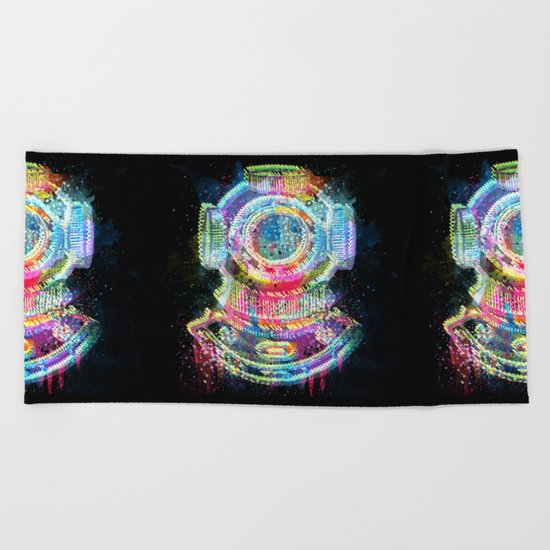 The Diver Beach Towel