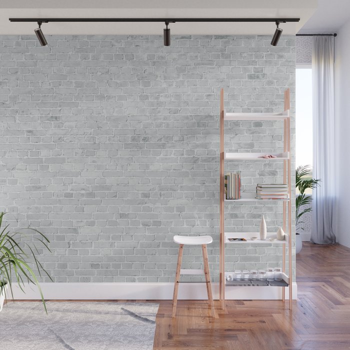 White Washed Brick Wall Stone Cladding Wall Mural By Podartist
