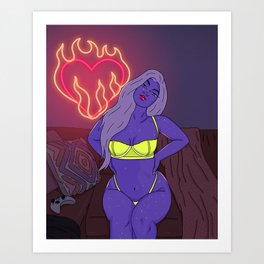 Heart On Fire Art Print