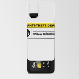 Yellow Anti-Theft Device: Manual Transmission Warning (reverse gear on bottom right) Android Card Case