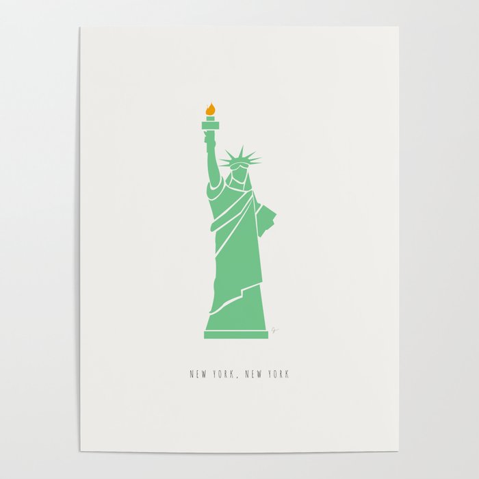 New York City, NYC, Lady Liberty Poster