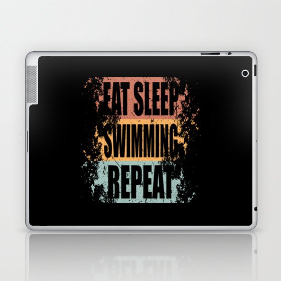 Swimming Saying funny Laptop & iPad Skin