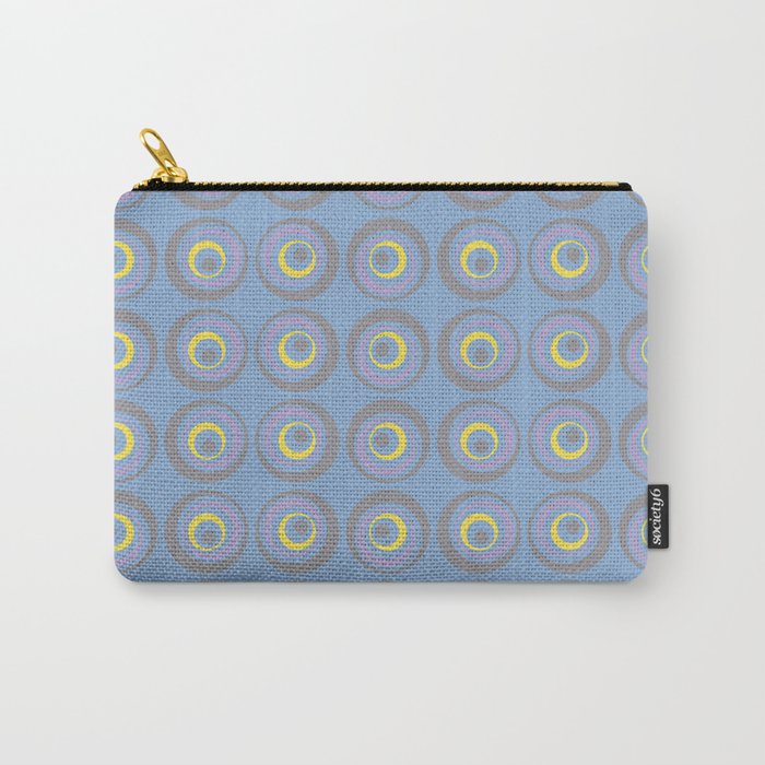 Geometric Wacky Circle Pattern V16 Color of the Year 2021 Illuminating Yellow and Accent Shades Carry-All Pouch