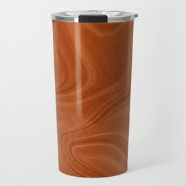 Burnt Orange Swirl Marble Travel Mug