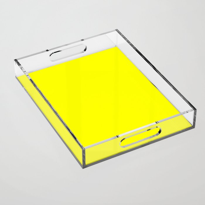 Neon Yellow Solid Color Acrylic Tray