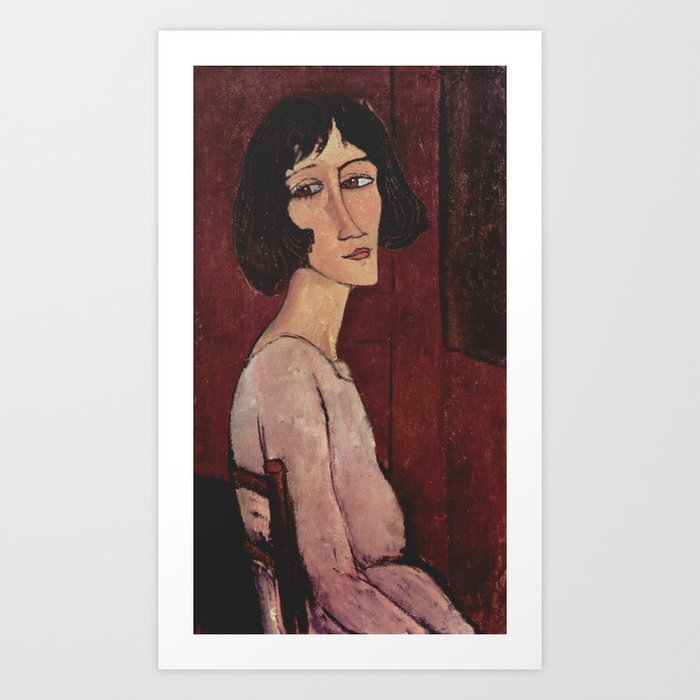 Amedeo Modigliani Portrait of Magherita 1916 Art Print