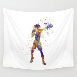 watercolor boxer Wall Tapestry
