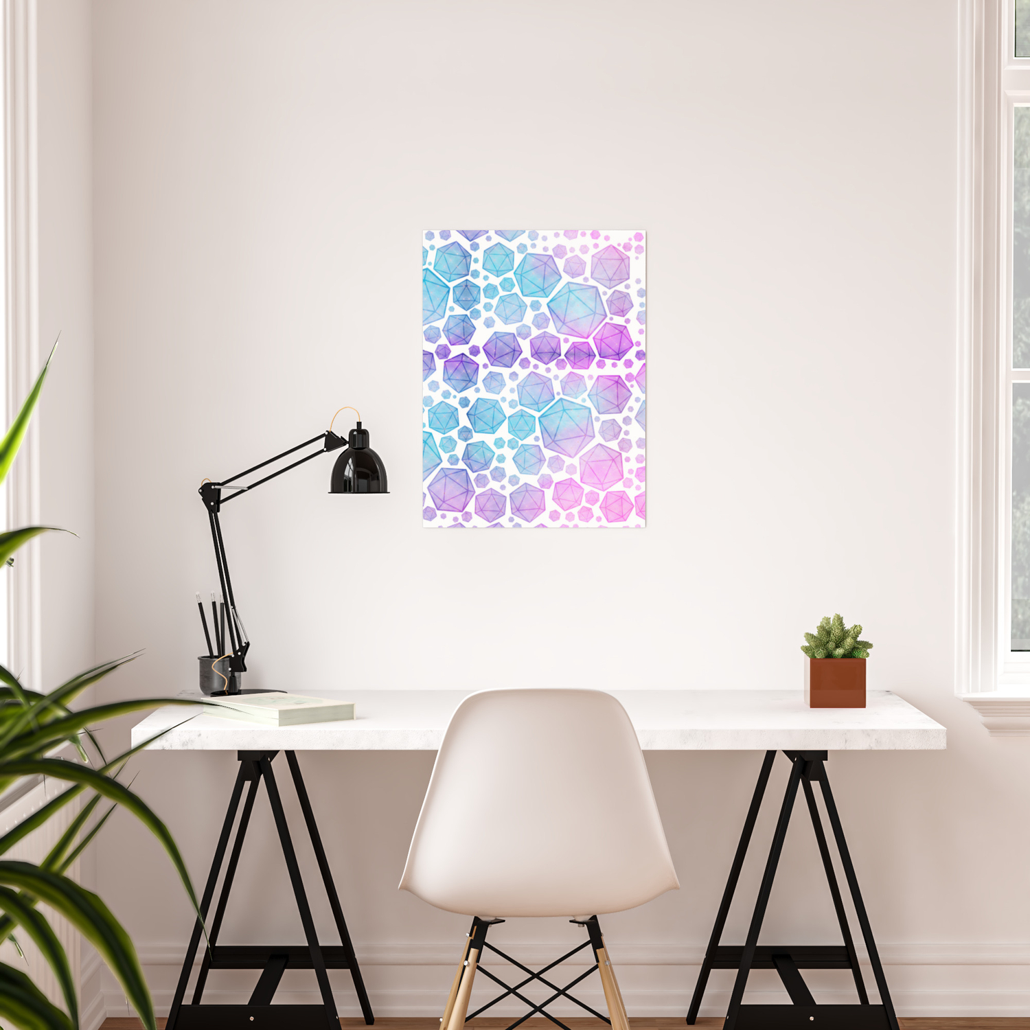 Pink Blue Glow D20 Collage Poster By Decembertea Society6