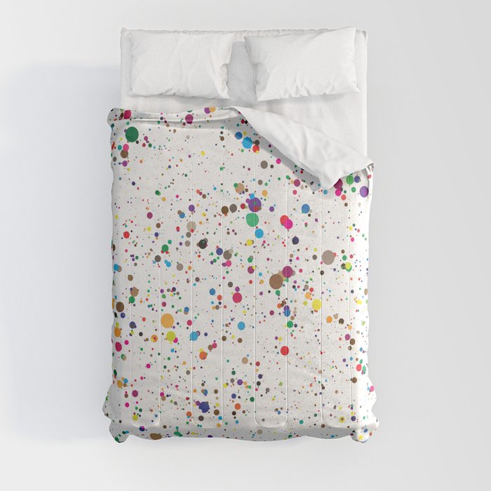 Confetti Paint Splatter Comforter