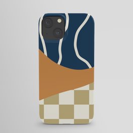 Checked simple line colorblock 8 iPhone Case