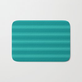 [ Thumbnail: Dark Cyan and Light Sea Green Colored Lines/Stripes Pattern Bath Mat ]