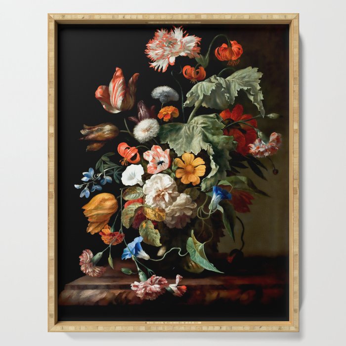 Rachel Ruysch "Still-Life with Flowers" Serving Tray