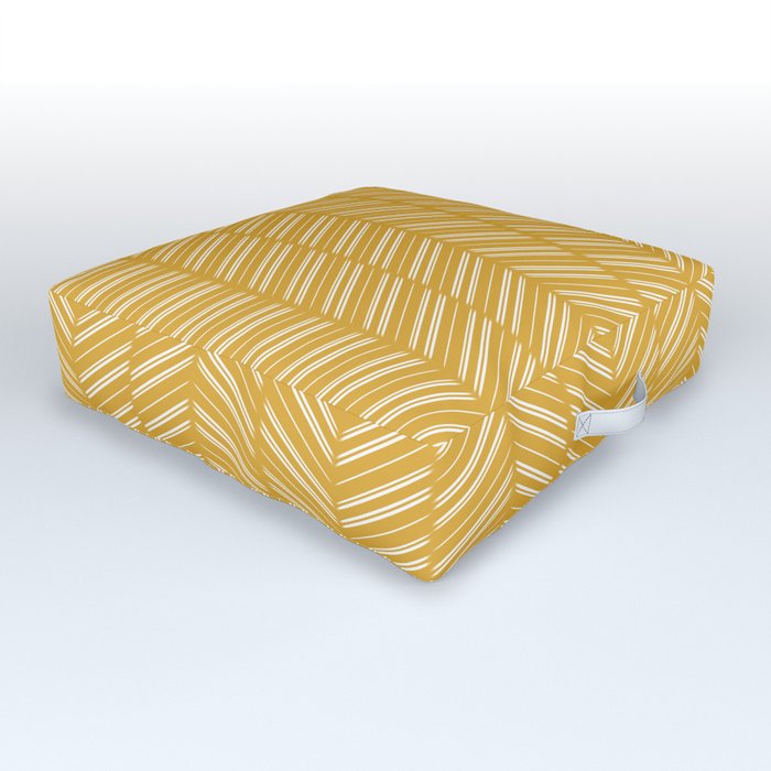 Herringbone (Yellow) Outdoor Floor Cushion