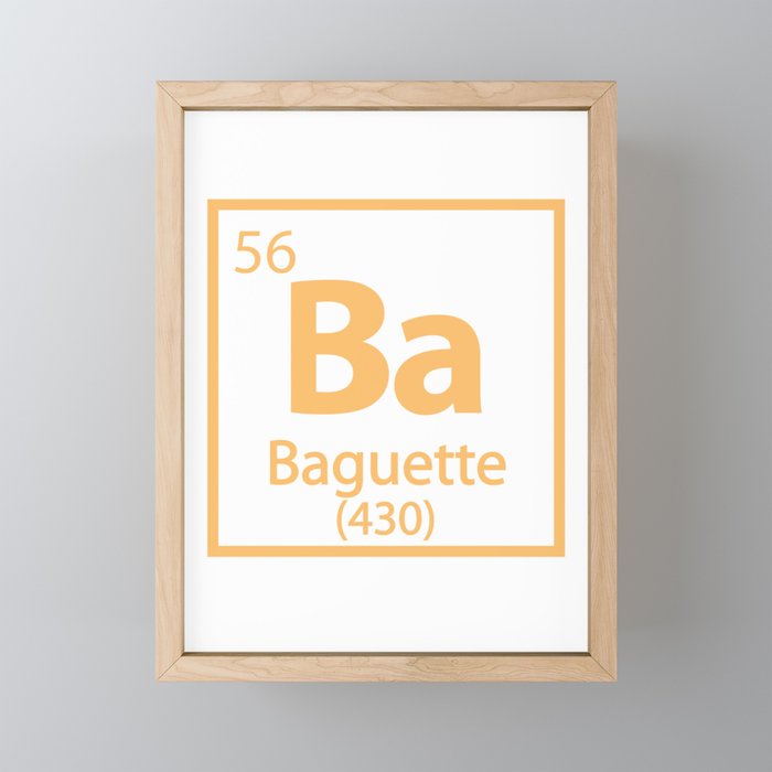 Baguette Element- Food Periodic Table Framed Mini Art Print