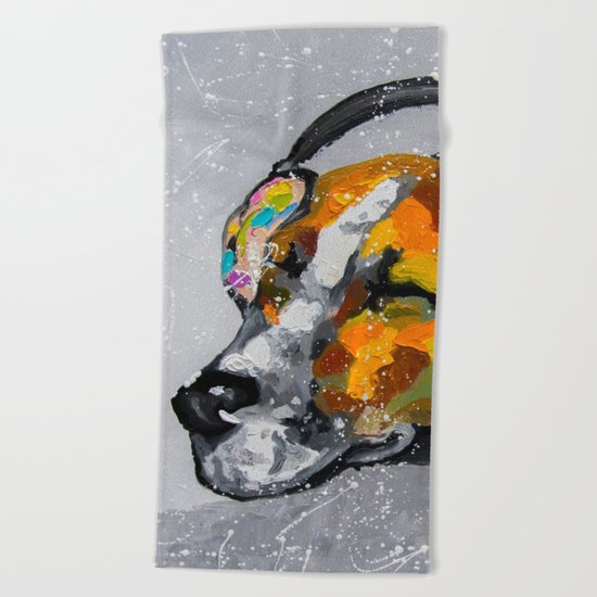 Blues for dog Beach Towel