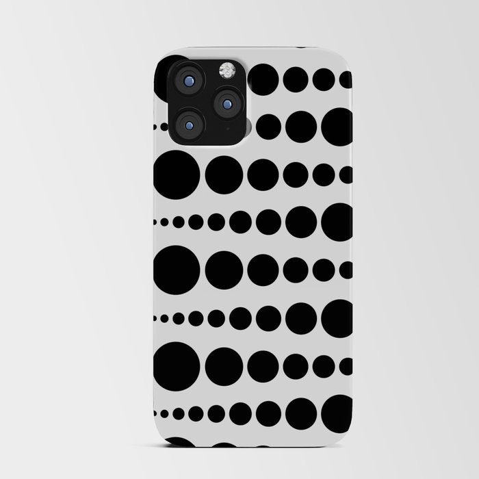 Polkadot Design in Black and White iPhone Card Case