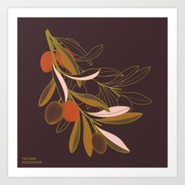 Olive branch Art Print