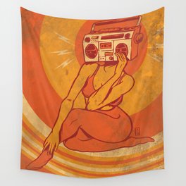She Goes Boom Wall Tapestry