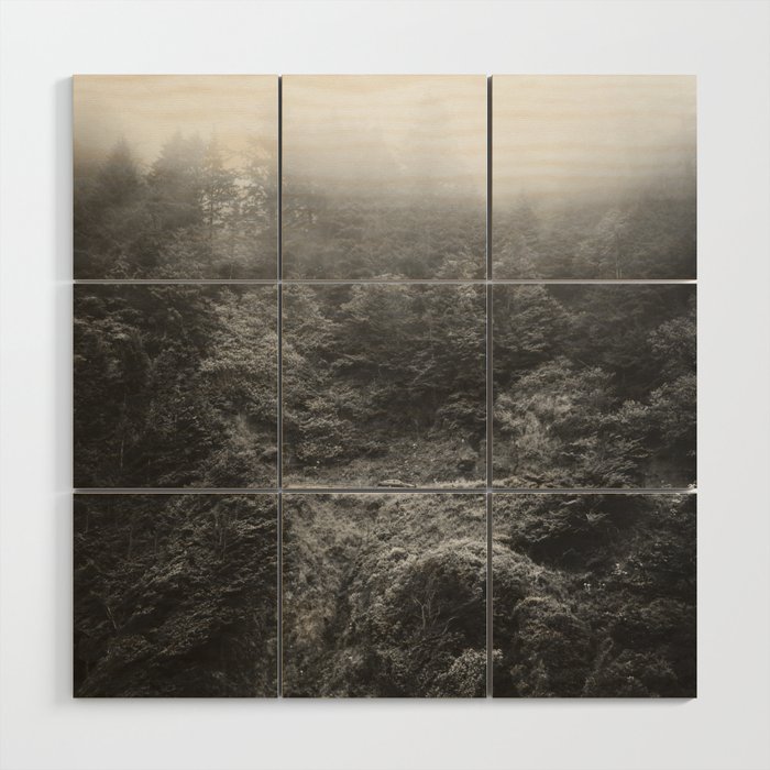 Fog on the Coast | Black and White | Landscape Photography Wood Wall Art