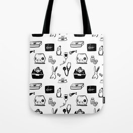 Dr Fluffton’s exotics day Black and White Tote Bag