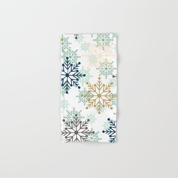 Christmas pattern with snowflakes. Hand & Bath Towel