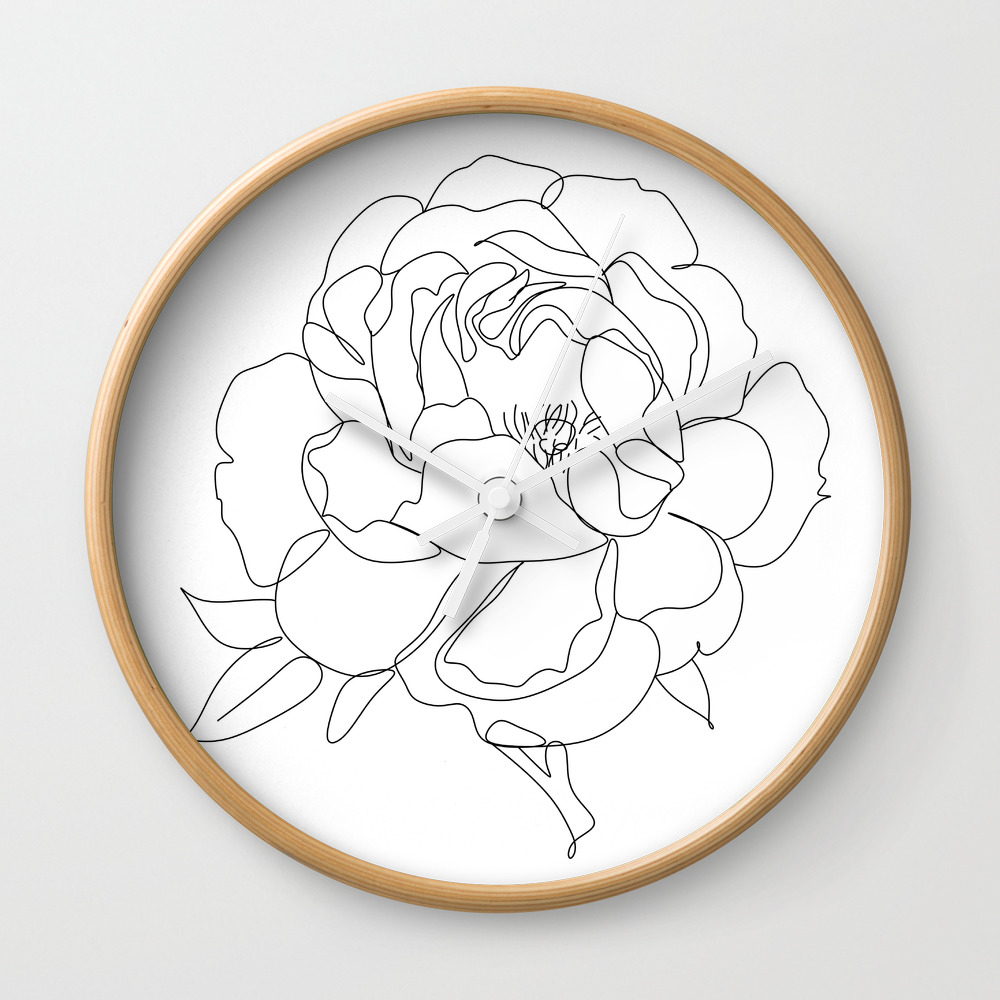 Big Peony Print Wall Decor Rusyanrt Plant Illustration