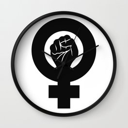 Feminist Symbol Wall Clock