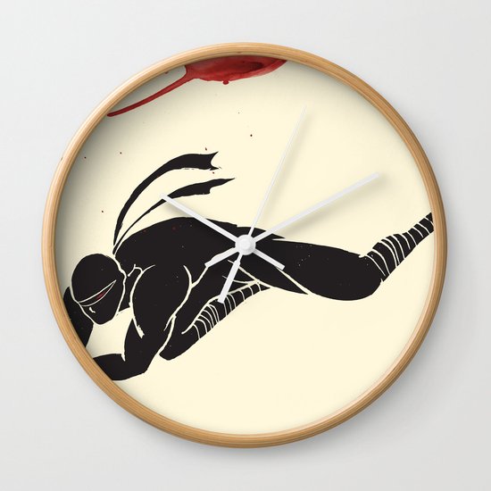 Ninja! Heads will roll! Wall Clock