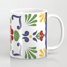 Maroon 1, Framed Talavera Flower Coffee Mug