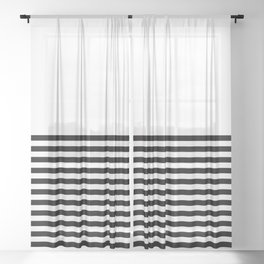 Half Stripes Sheer Curtain