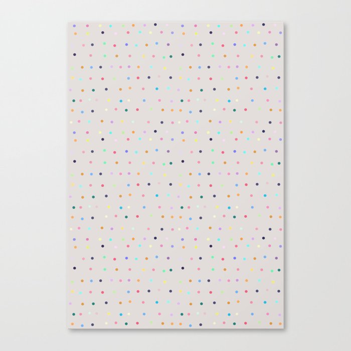 confetti dots on grey Canvas Print