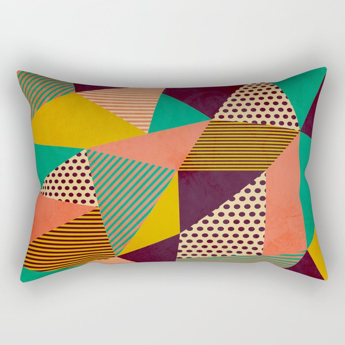 Geometric Love II Rectangular Pillow