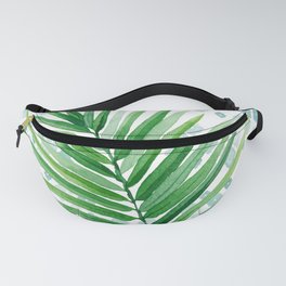 Tropical Palm Frond Watercolor Painting Fanny Pack | Green, Watercolor, Tropicalstyle, Tropical, Floridastyle, Hawaiianstyle, Painting, Palmleaf, Tropicalwatercolor, Tropicalfashion 