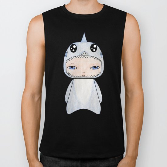 A Boy - Shark Biker Tank