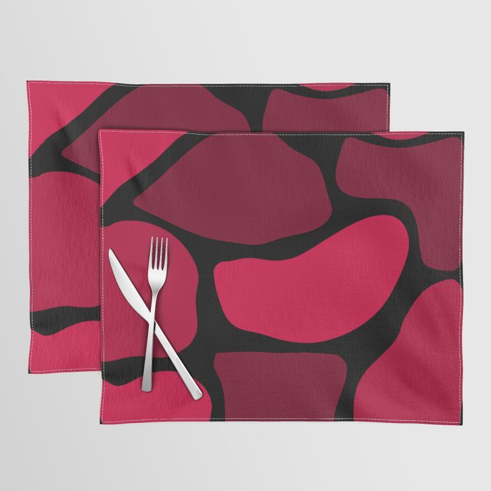 Elegant Abstract Vintage Red Collection Placemat