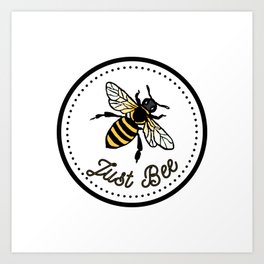 Bumblebees and Polka Dots Art Print