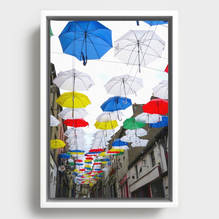 Umbrella Sky Framed Canvas