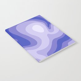 Modern Liquid Swirl Abstract Pattern in Sage purple and blue and Cream Comforter Notebook