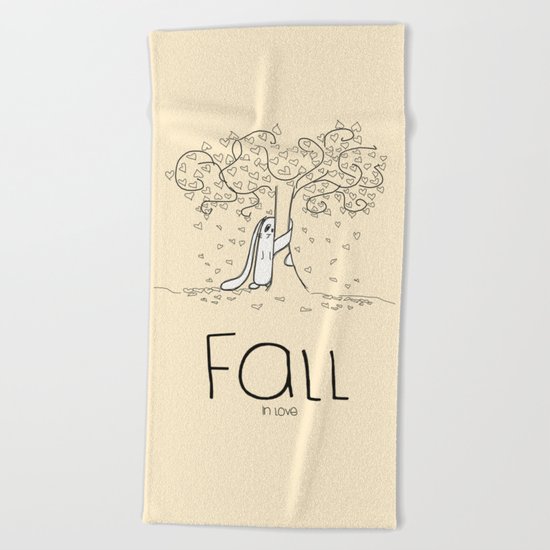 FALL in love Beach Towel