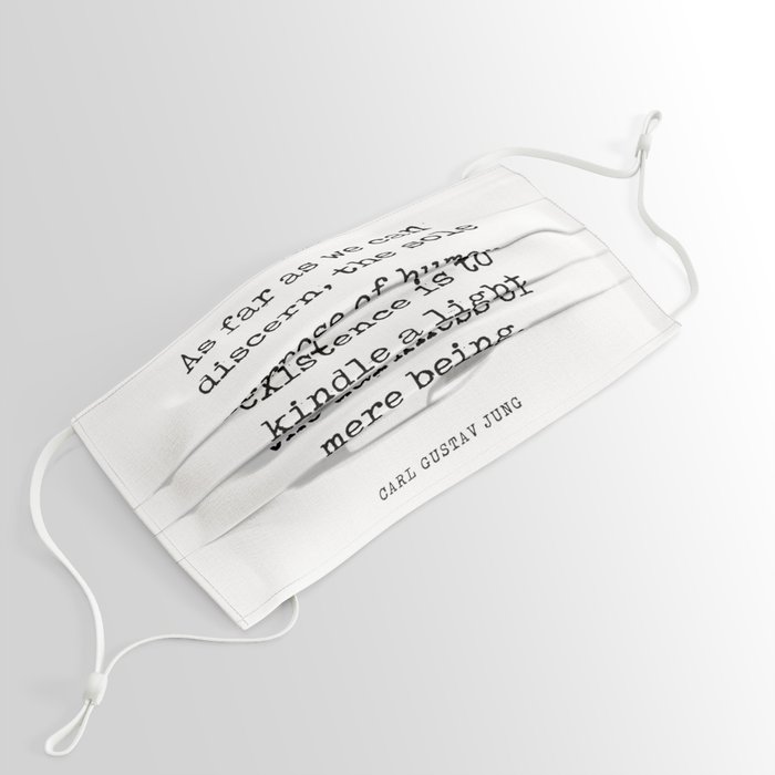 The Purpose of Human Existence - Carl Gustav Jung Quote - Literature - Typewriter Print Face Mask