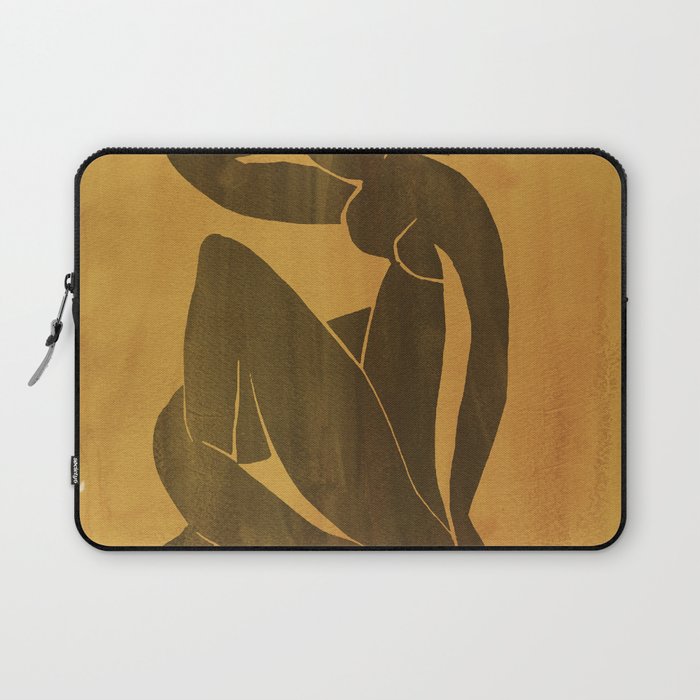 Henri Matisse mustard and black nude Laptop Sleeve