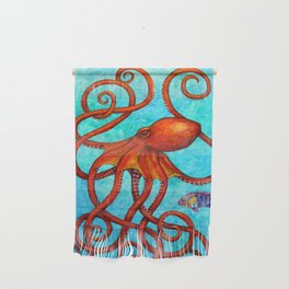 Distracted - Octopus and fish Wall Hanging