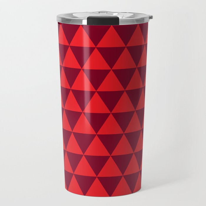 Triangle Geometry Design in Two Colors Travel Mug