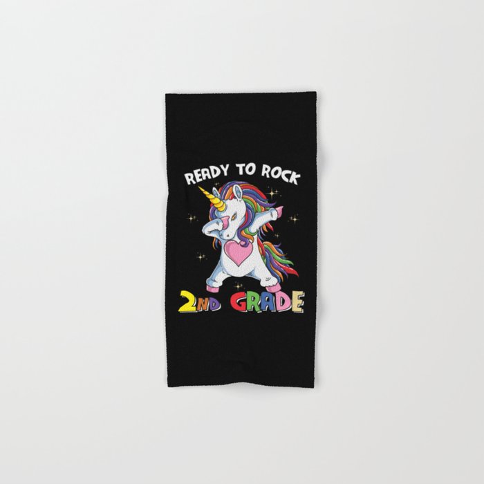 Ready To Rock 2nd Grade Dabbing Unicorn Hand & Bath Towel