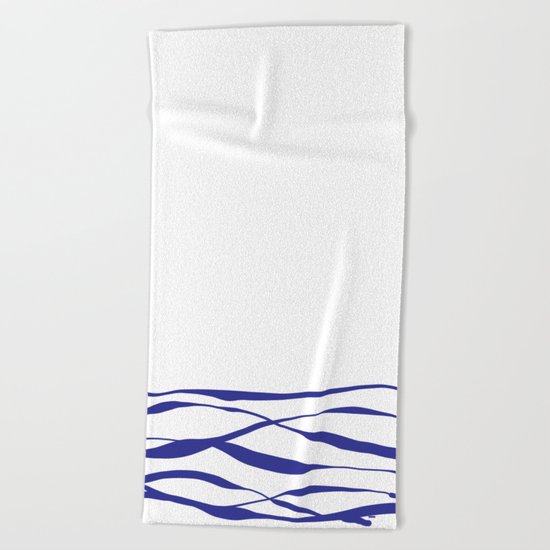 A Bottomless Sea No. 3 Blue Beach Towel