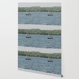 boat on the lake Wallpaper