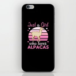 Only A Girl Loves Alpacas - Sweet Alpaca iPhone Skin