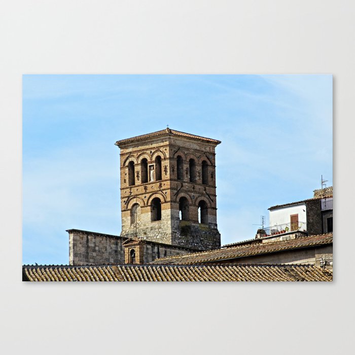 Church Bell Tower Medieval Architecture, Narni Italy Canvas Print