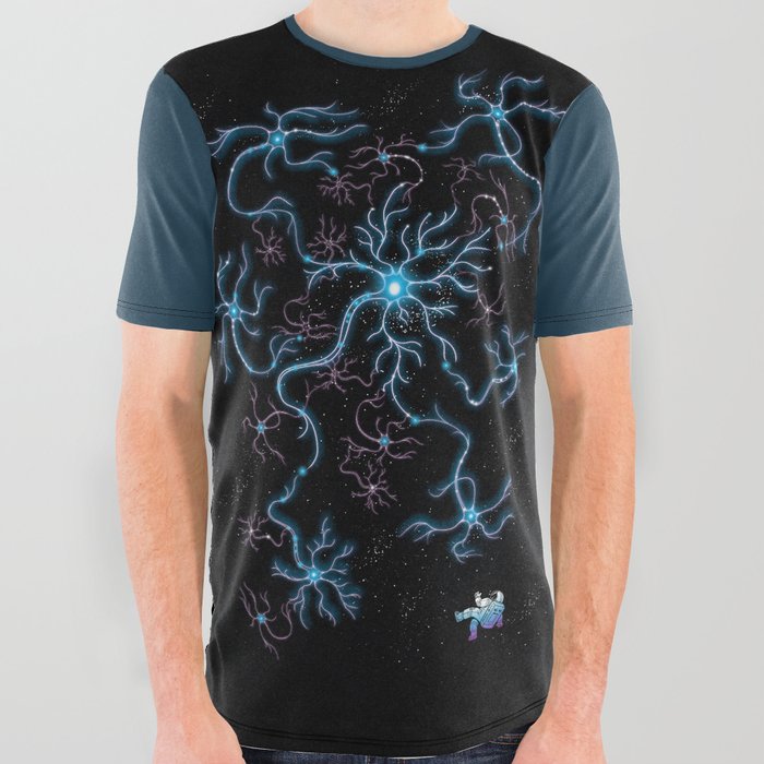 Neuron Galaxy All Over Graphic Tee